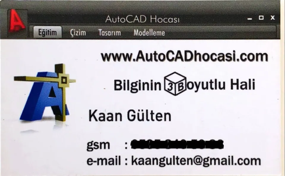 Kaan Gülten AutoCAD Hocası