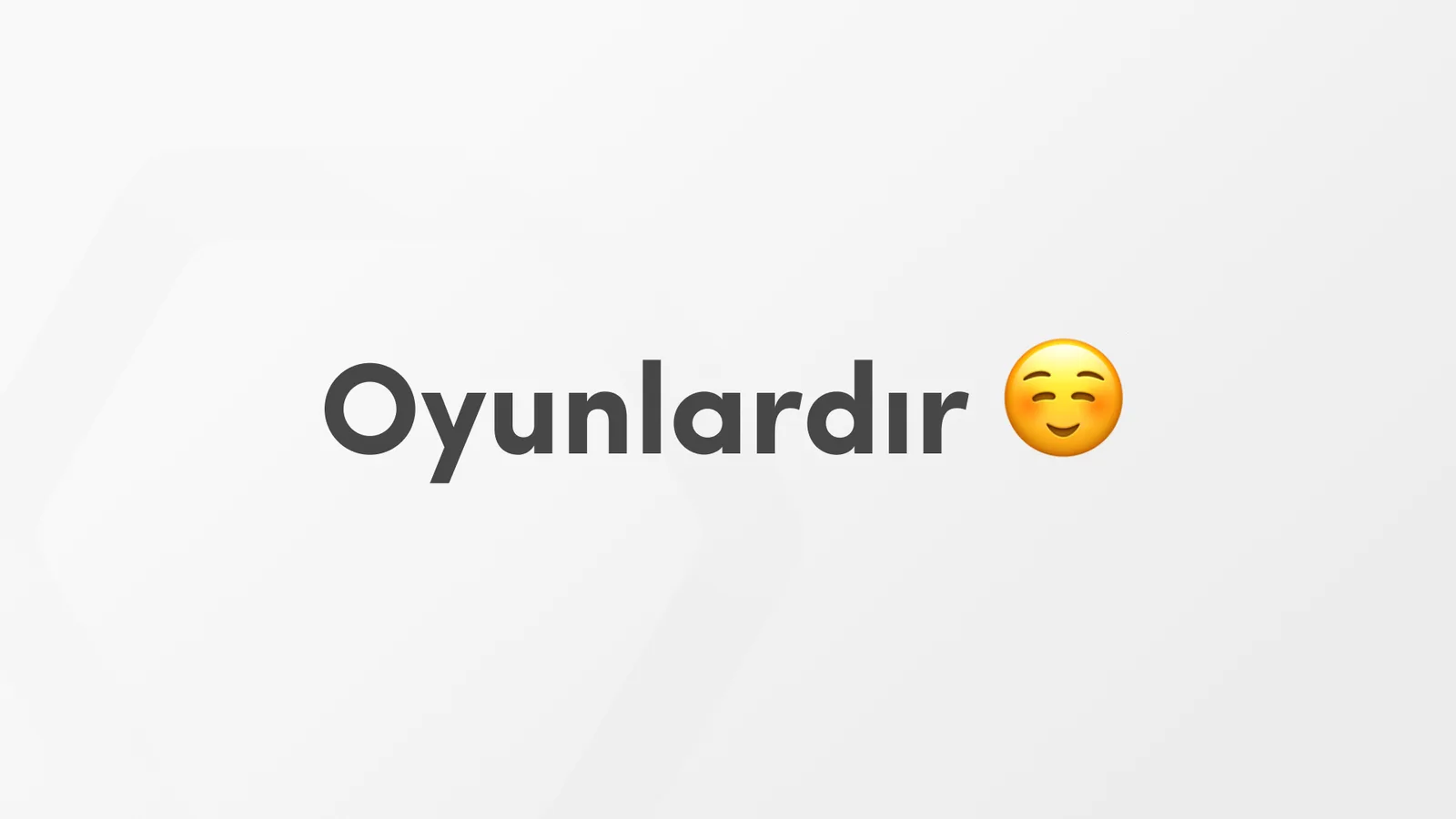 Açık zeminde tek satırlık cevap slaydı.