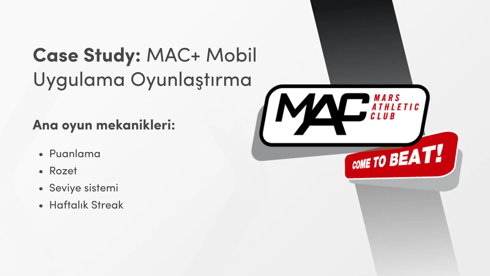 Vakayı tanıtan slayt; sağda Mars Athletic Club logosu.