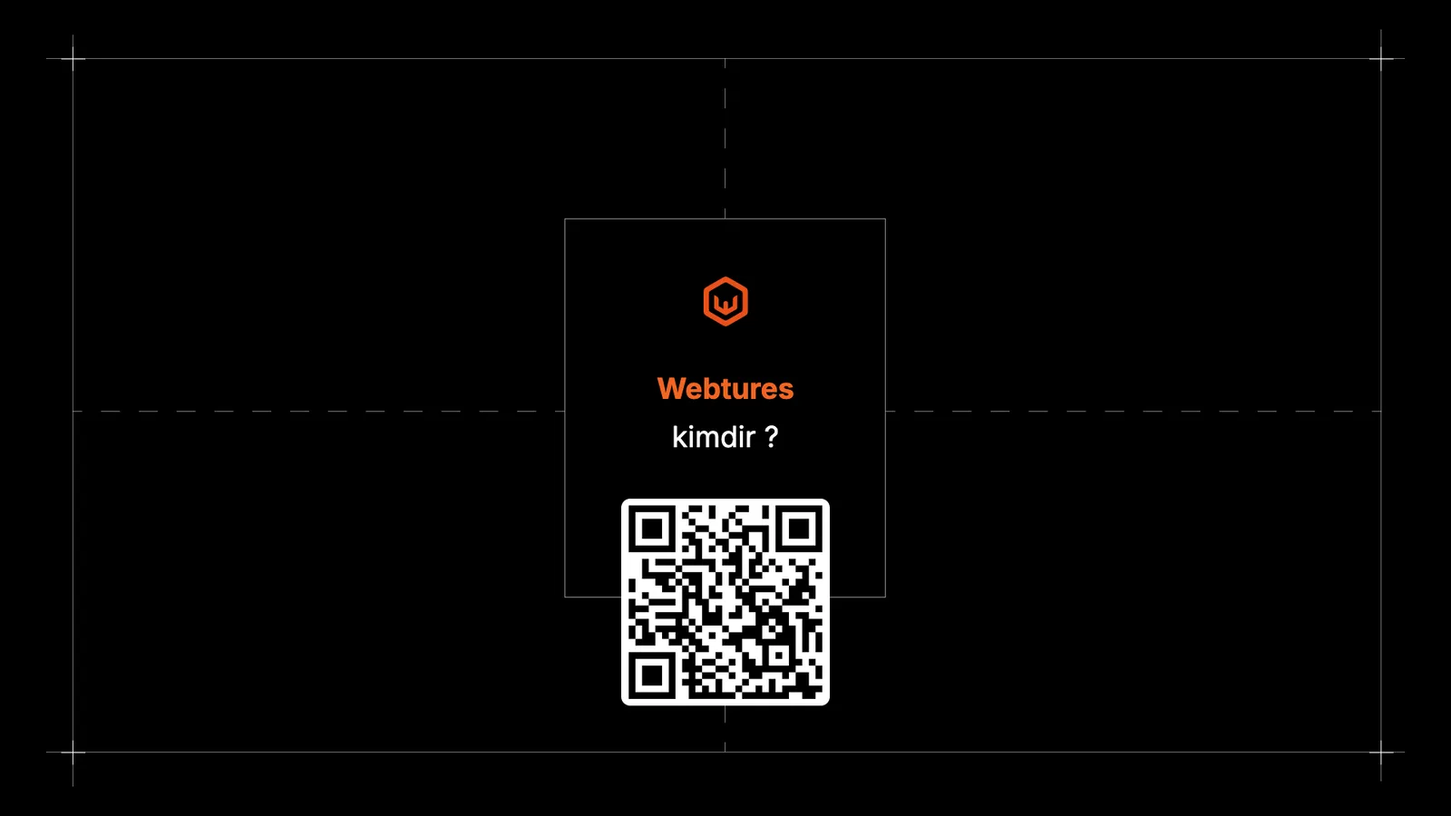 Webtures logosu ve QR kod.