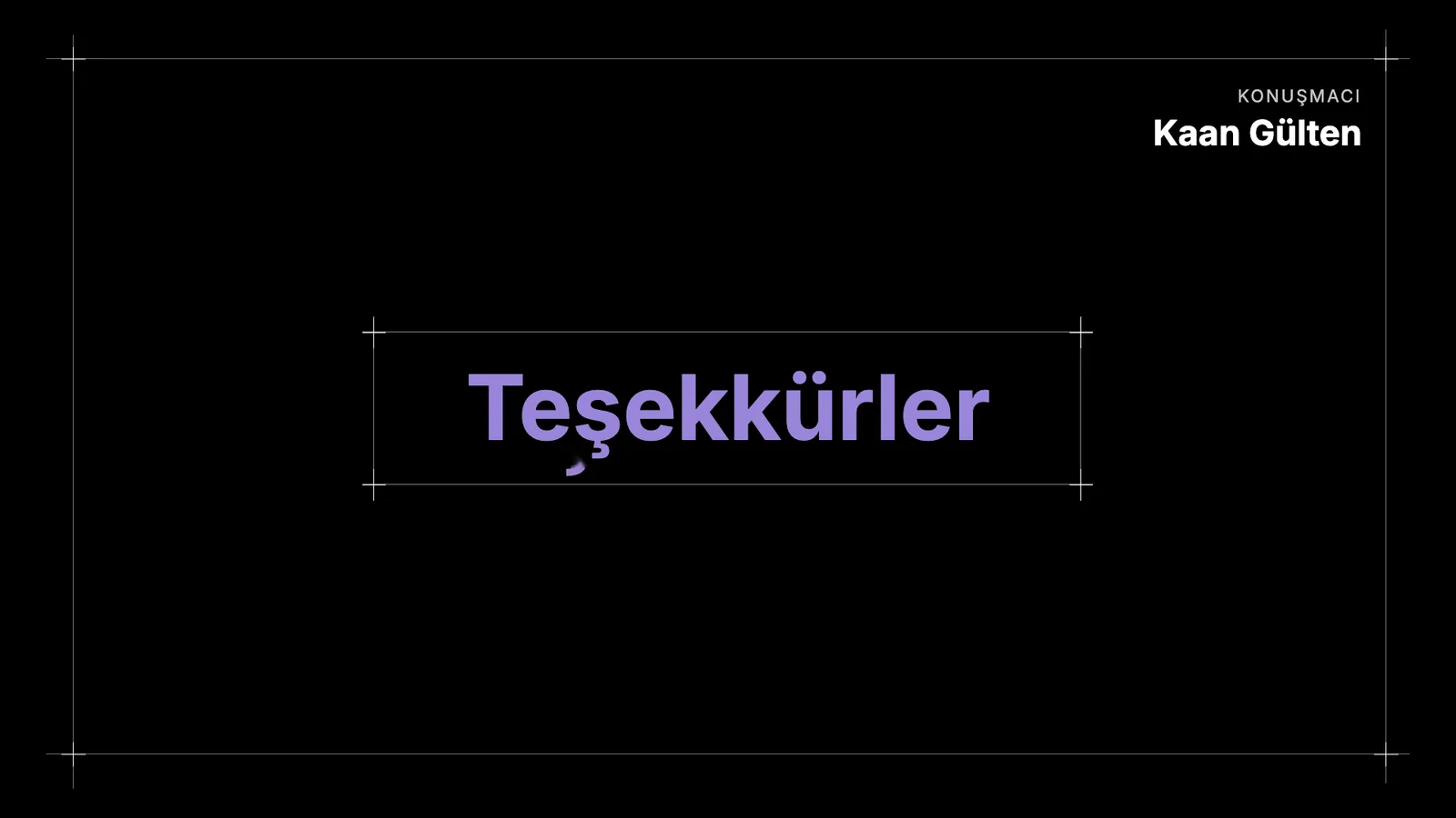Koyu zeminli kapanış slaydı.