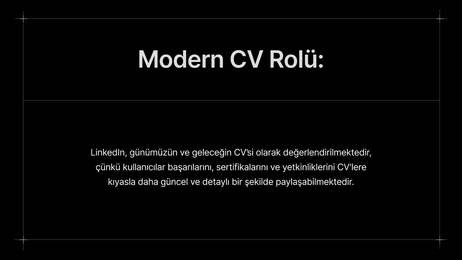 Modern CV Rolü başlığı ve açıklama.
