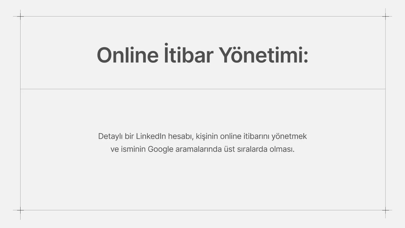 Online İtibar Yönetimi başlığı ve açıklama.