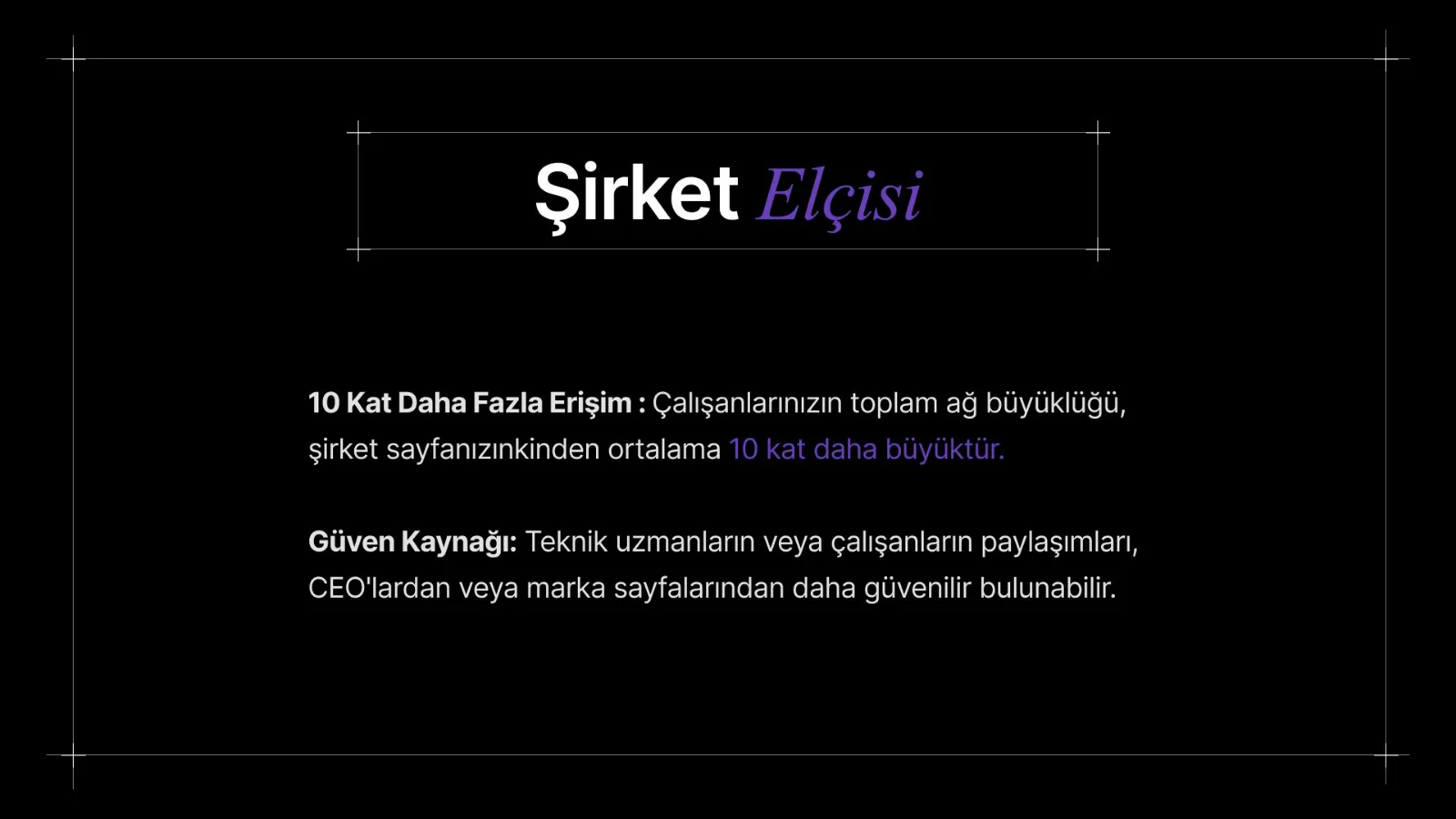 Şirket Elçisi başlığı ve iki maddelik açıklama.