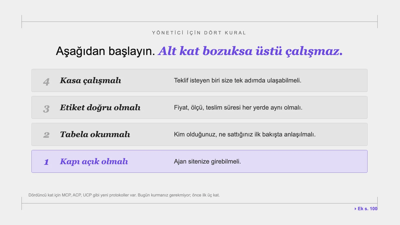 Slayt 41: Alt kat bozuksa üstü çalışmaz.