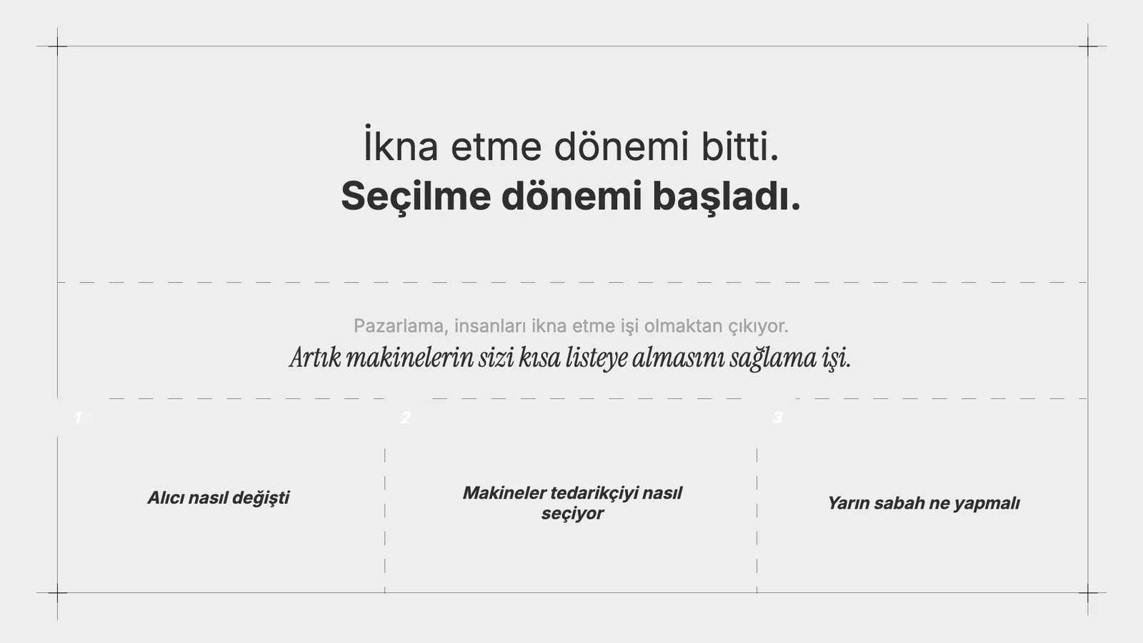 Açık zeminde tez ve üç numaralı bölüm başlığı.