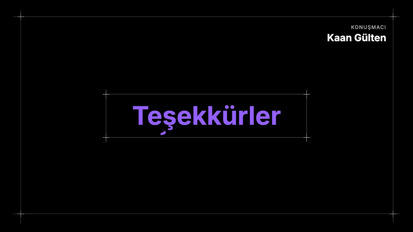 Koyu zeminli kapanış slaydı.